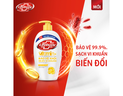 Nước Rửa Tay Vitamin Chanh Khử Mùi Cho Tay Làm Bếp 450g Lifebuoy ảnh 4
