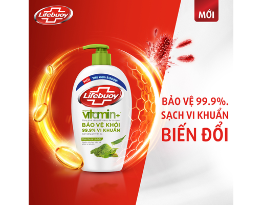 Nước Rửa Tay Vitamin Matcha & Lô Hội 450g Lifebuoy ảnh 4