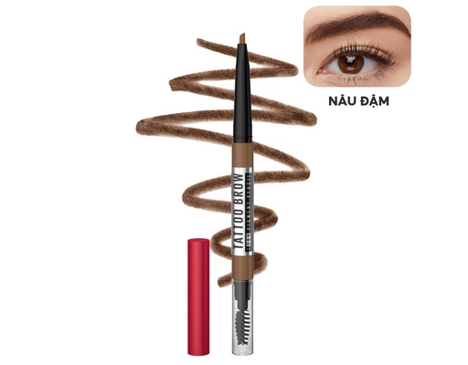 Chì Kẻ Mày Tattoo Brow Pigmented Pencil Màu Nâu Đậm 0.25g MAYBELLINE ảnh 1