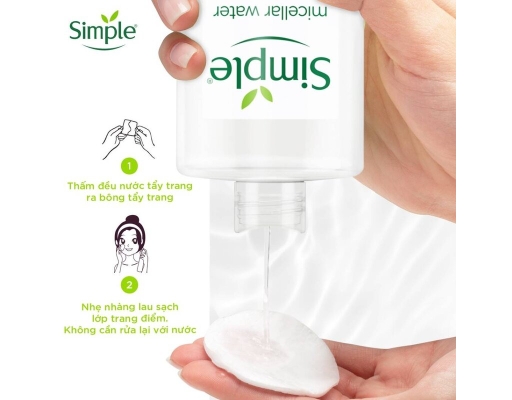 Nước Tẩy Trang Micellar Cấp Ẩm Tức Thì 400ml Simple ảnh 5
