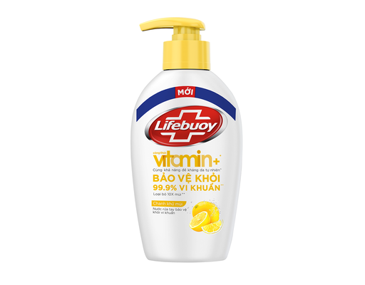 Nước Rửa Tay Vitamin Chanh Khử Mùi Cho Tay Làm Bếp 180g Lifebuoy ảnh 0