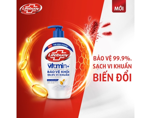 Nước Rửa Tay Vitamin Sữa Dưỡng Ẩm Chăm Sóc Da 180g Lifebuoy ảnh 4
