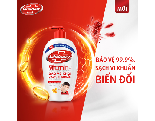 Nước Rửa Tay Vitamin Bạc Bảo Vệ Vượt Trội 10 180g Lifebuoy ảnh 4