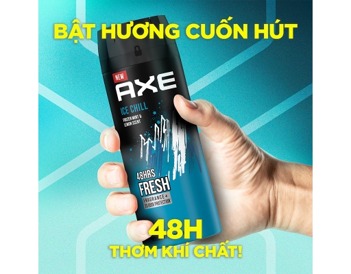Xịt Khử Mùi Nước Hoa Toàn Thân Cho Nam Hương Ice Chill 135ml AXE ảnh 3