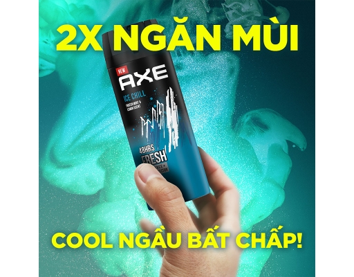Xịt Khử Mùi Nước Hoa Toàn Thân Cho Nam Hương Ice Chill 135ml AXE ảnh 4