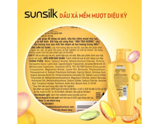 Dầu Xả Mềm Mượt Diệu Kỳ 640g Sunsilk ảnh 3