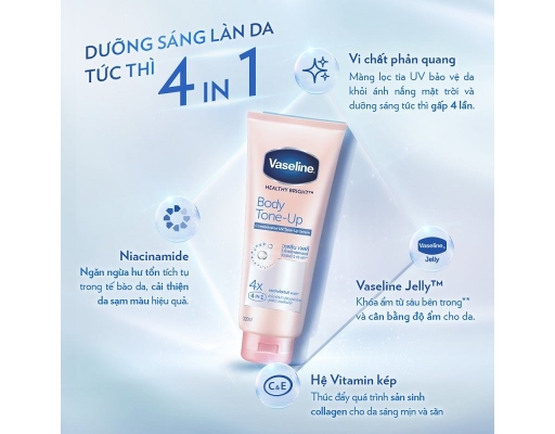 Dưỡng Thể Body Tone-Up Nâng Tông Tức Thì 300ml Vaseline ảnh 2