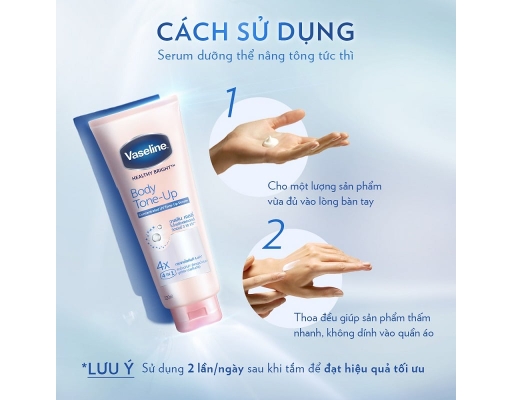 Dưỡng Thể Body Tone-Up Nâng Tông Tức Thì 300ml Vaseline ảnh 3