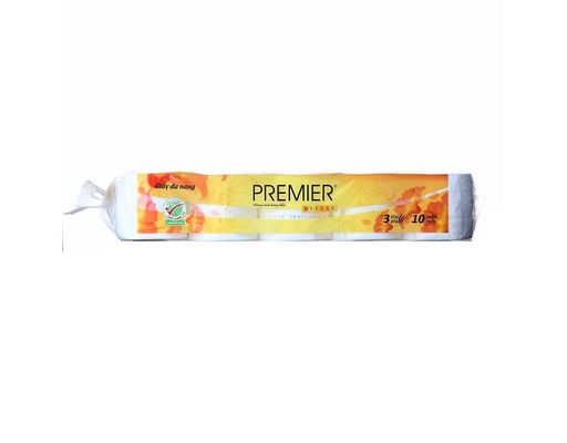 Giấy Vệ Sinh 3 Lớp Deluxe Vàng 10 Cuộn Premier Deluxe ảnh 1