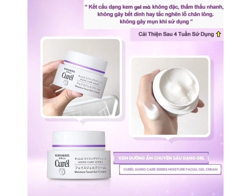 Gel Dưỡng Ẩm Chuyên Sâu Cho Da Lão Hóa 40g Curél ảnh 6