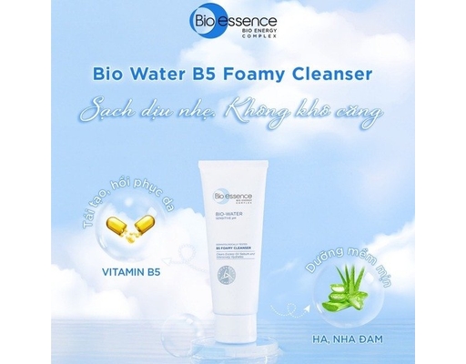 Sữa Rửa Mặt Tạo Bọt Cấp Ẩm Làm Dịu Da B5 100g Bio-essence ảnh 2