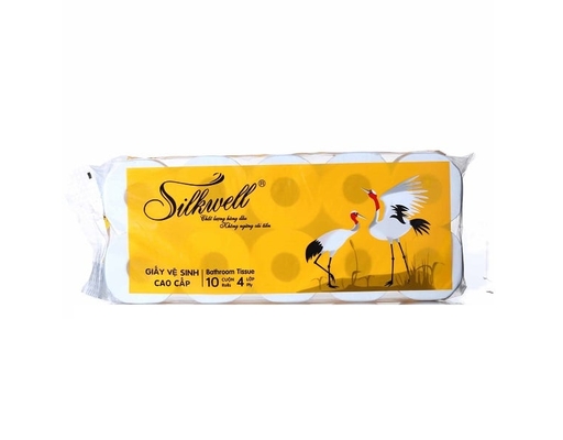 Giấy Vệ Sinh Cao Cấp 4 Lớp 10 Cuộn Silkwell ảnh 1