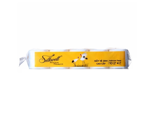 Giấy Vệ Sinh Cao Cấp 4 Lớp 10 Cuộn Silkwell ảnh 3