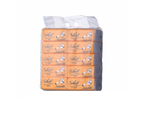 Lốc 10 Gói Khăn Giấy 3 Lớp - 10 Gói x 100 Tờ Silkwell ảnh 2