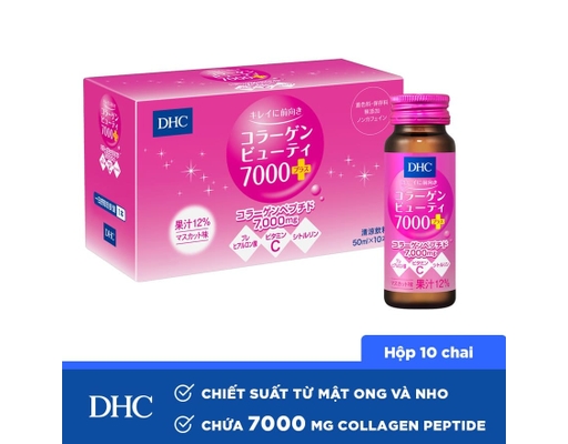 Thực Phẩm Bảo Vệ Sức Khỏe Nước Uống Collagen 7000 Plus - 10 Chai x 50ml DHC ảnh 2