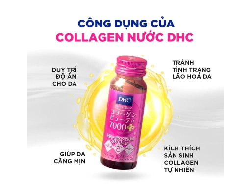 Thực Phẩm Bảo Vệ Sức Khỏe Nước Uống Collagen 7000 Plus - 10 Chai x 50ml DHC ảnh 5