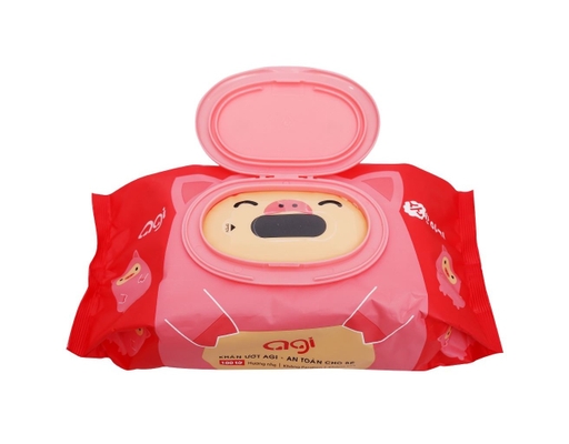 Khăn Ướt Có Mùi Nhẹ Nhàng Hình Con Heo 100 Tờ Agi ảnh 1