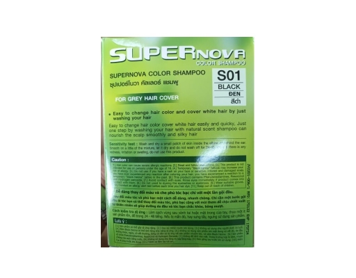 Dầu Gội Nhuộm Màu Đen S01 30ml Super Nova ảnh 1