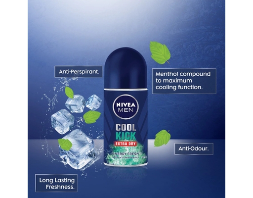 Lăn Ngăn Mùi Men Cool Kick Nam Mát Lạnh 50ml NIVEA ảnh 1
