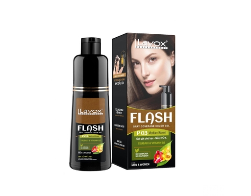 Gel Gội Phủ Bạc & Vitamin B5 Màu Nâu Vừa 200ml Lavox ảnh 0