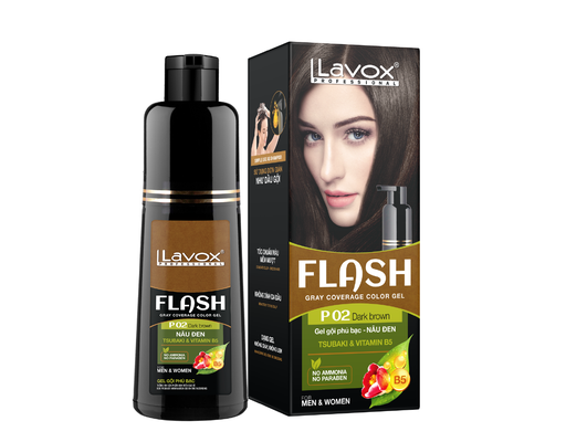 Gel Gội Phủ Bạc & Vitamin B5 Màu Nâu Sáng 200ml Lavox ảnh 0
