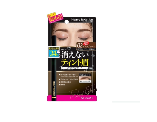 Bút Nước Kẻ Lông Mày Siêu Bền Nét Kẻ Siêu Mịn #02 Màu Nâu Đen 0.4ml Kissme ảnh 0