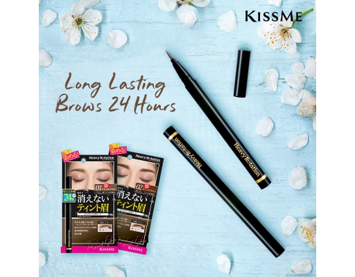 Bút Nước Kẻ Lông Mày Siêu Bền Nét Kẻ Siêu Mịn #02 Màu Nâu Đen 0.4ml Kissme ảnh 1