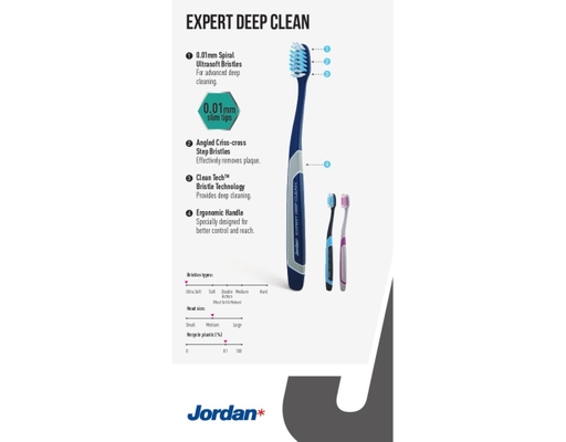 Bàn Chải Đánh Răng Jordan Expert Deep Clean 1 Cây