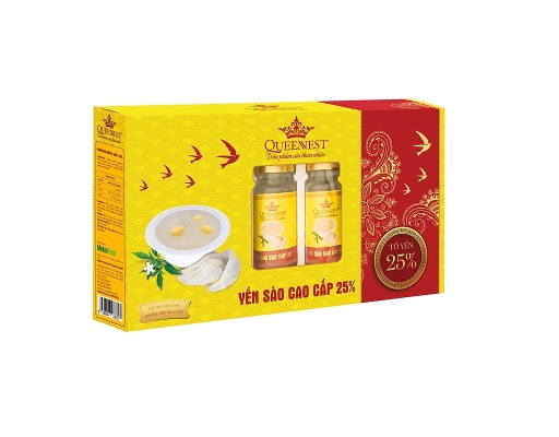 Combo 2 Yến Sào Cao Cấp 25% - 2 Hộp - Hộp 6 Hũ 150ml Queennest ảnh 1