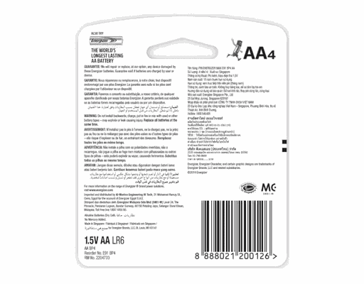Pin Max E91 BP4 AA Vỉ 4 Energizer ảnh 1