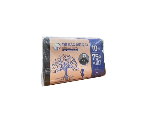 Túi Rác Rút Dây Siêu Đa Năng Vipaco 3 Cuộn 10L 45X55-75T