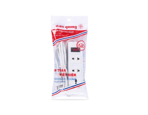 Ổ Cắm Chịu Nhiệt 3 Lỗ Dây 2M Điện Quang ảnh 0