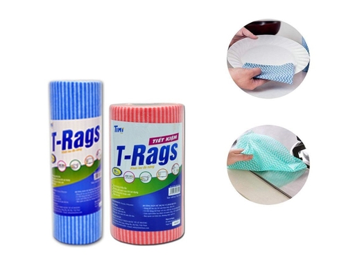 Lốc 2 Cuộn Khăn Lau Đa Năng Màu Lưới 40 Tờ X2 T-Rags ảnh 2