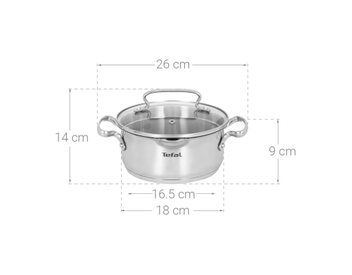 Nồi Inox Cao Cấp Duetto Plus 18cm Tefal ảnh 4