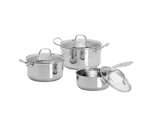 Bộ 3 Nồi 3 Lớp Đáy Liền FPB3002 Fivestar ảnh 0