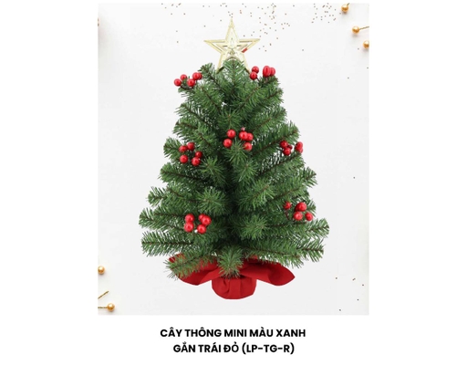 Cây Thông Mini 2 Chiều Trái Đỏ LP-T15G-R Chaang Chiia ảnh 0