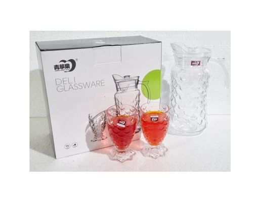 Bộ Bình Ly Thủy Tinh Fish Scale 7 Món YZH-34/L76 Deli ảnh 2