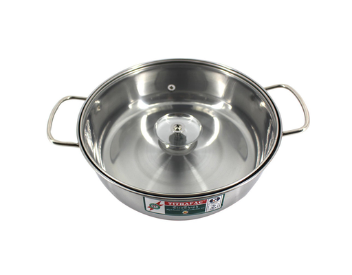 Nồi Lẩu Inox430 Nắp Kính 24cm Tithafac ảnh 2