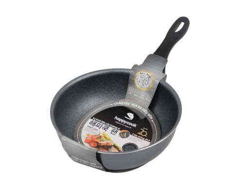 Chảo Sâu Chống Dính Vân Đá Bếp Từ 24cm CDD-24IH Happy Cook ảnh 0