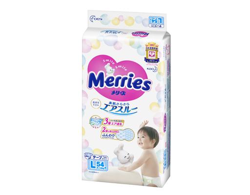 Tã Dán Merries L54 Cho Bé 9-14kg 54 Miếng