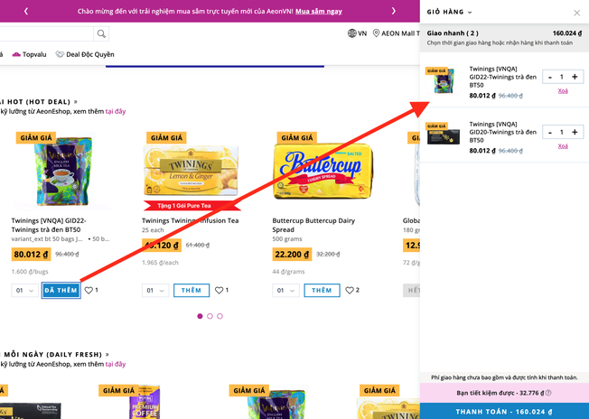 Hướng dẫn đặt hàng AEONSHOP