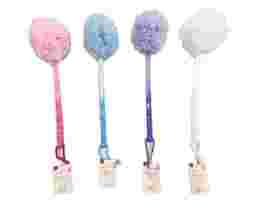 DAISO - Cây Bông Tắm Có Cán Chà Lưng Màu Hồng/Xanh/Trắng/Tím