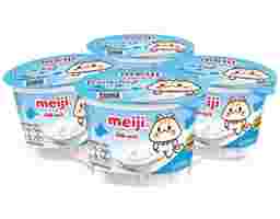 Meiji - Lốc 4 Hộp Sữa Chua Ăn Nguyên Chất Meiji 90g