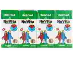 Nutifood - Lốc 4 Hộp Sữa Tiệt Trùng Nuvita Có Đường 180ml