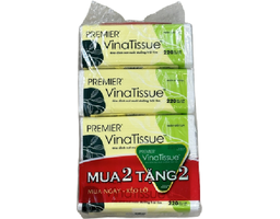 Vinatissue - Lô 2+2 Khăn Giấy Lụa 220 Tờ 2 Lớp