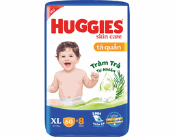 Huggies Tã Quần Skin Care Super XL62 Cho Bé 12-17kg 62 Miếng