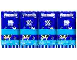 Vinamilk - Lốc 4 Sữa Tiệt Trùng Đàn Bò Ít Đường