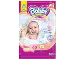 Bobby Tã Giấy Newborn 2 Cho Trẻ Sơ Sinh-5kg 60 Miếng