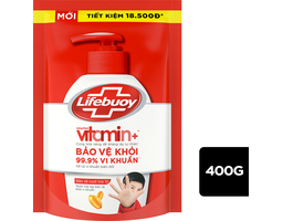 Nước Rửa Tay Bạc Bảo Vệ Diệt Khuẩn Vượt Trội Total 10 400g Lifebuoy