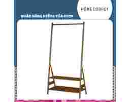 Kệ Treo Quần Áo Gỗ Màu Nâu Đậm 80x41x160cm HÓME CÓORDY